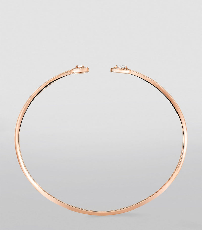 Messika My Twin pink gold diamond bangle 0.35ct, UK version