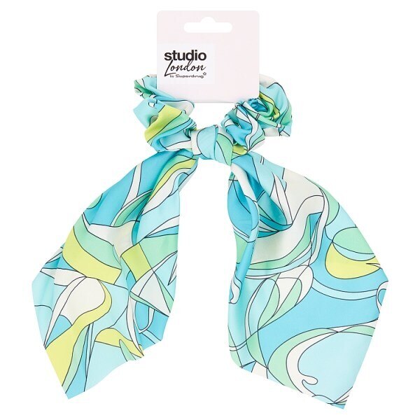 DNR Studio London Printed Scarf Scrunchie Blue GOODS Superdrug   