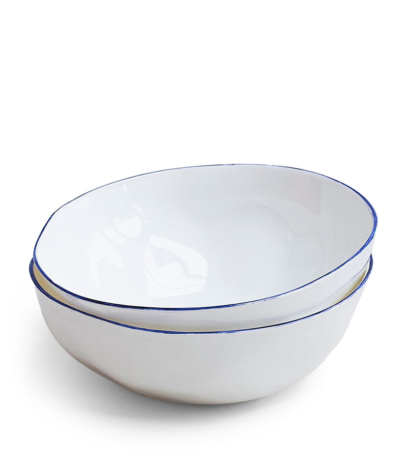 Feldspar cobalt cereal bowls set of 4 16cm - British product