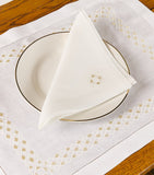 Dea Linen Embroidered Liri Napkin 45cm x 45cm - British product