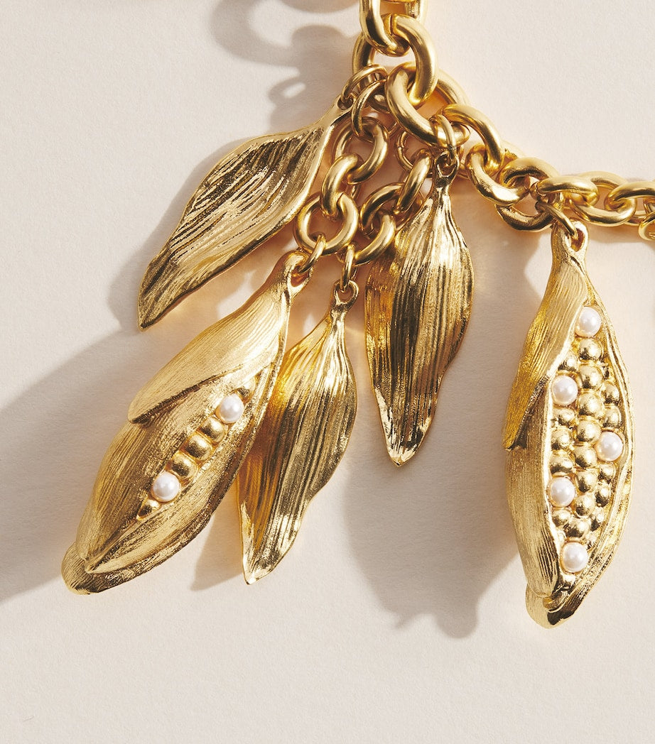 Chloé corn necklace with pearlescent beads, UK version
