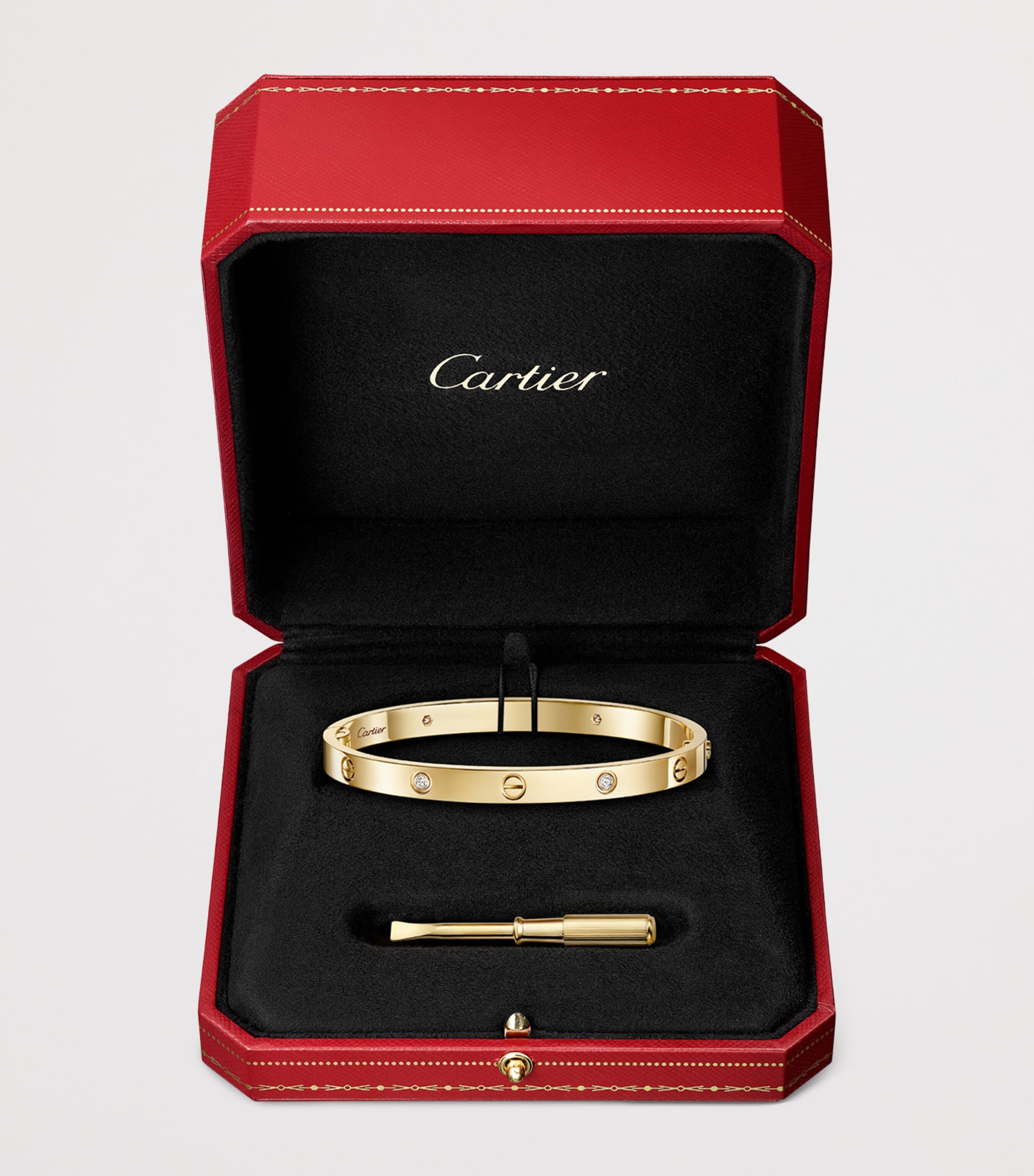Cartier medium yellow gold and diamond LOVE bracelet, imported from the UK