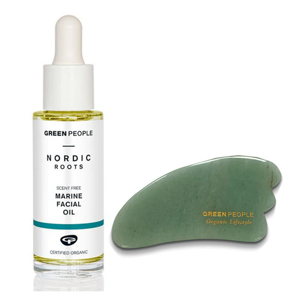 Green People Nordic Roots Marine Oil & Branded Gua Sha Duo GOODS Superdrug   