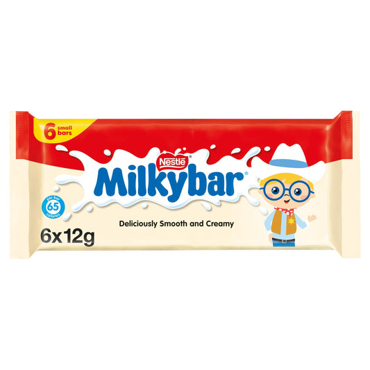 Milkybar White Chocolate Bar Multipack x6 75g Multipack chocolate Sainsburys   