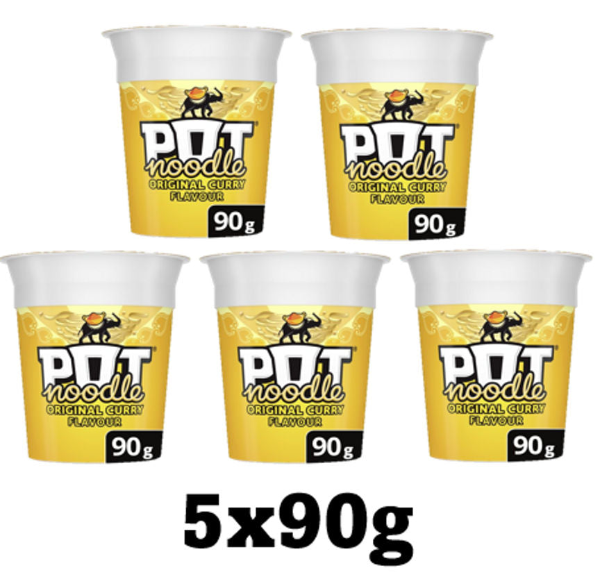 Pot Noodle Curry Flavour 5 x 90g Bundle