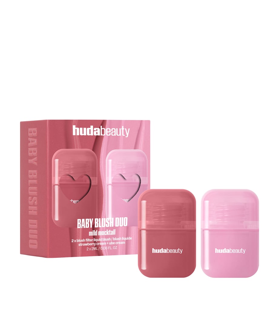 مجموعة بلاشر Huda Beauty Baby Blush Mild Mocktail Duo Kit 2x2مل، مستوردة من المملكة المتحدة