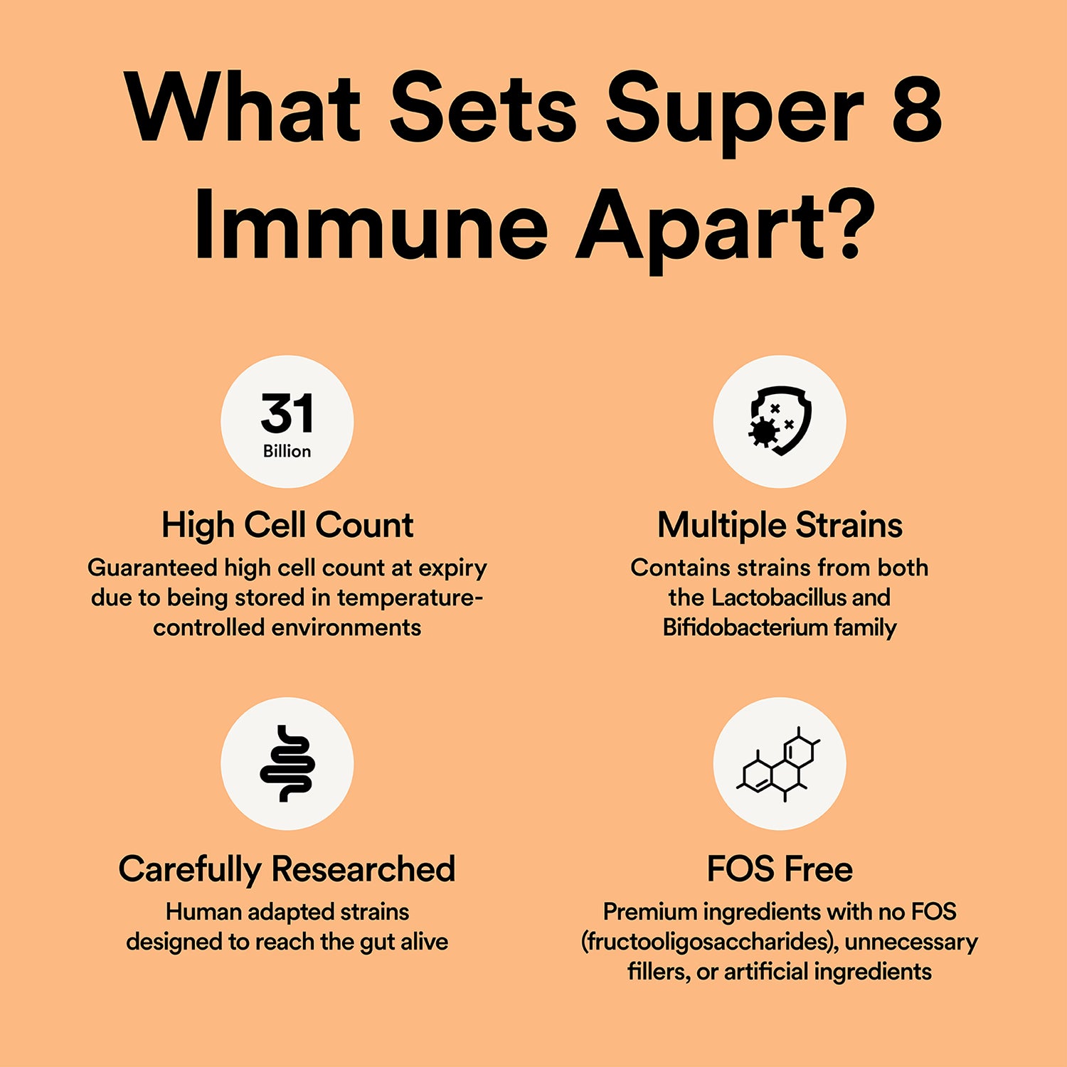 Udo's Choice Super 8 Immune probiotic 90 capsules, UK version
