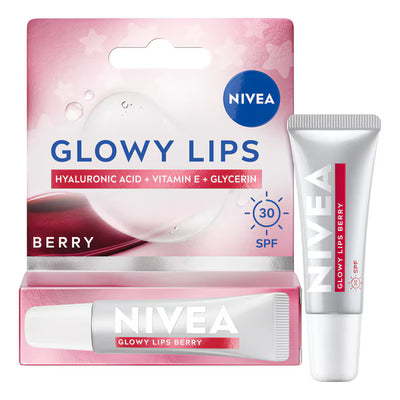 Superdrug NIVEA Lip Hyaluron Glowy Lips Berry Lip Balm 10ml- Buy online at McGrocer