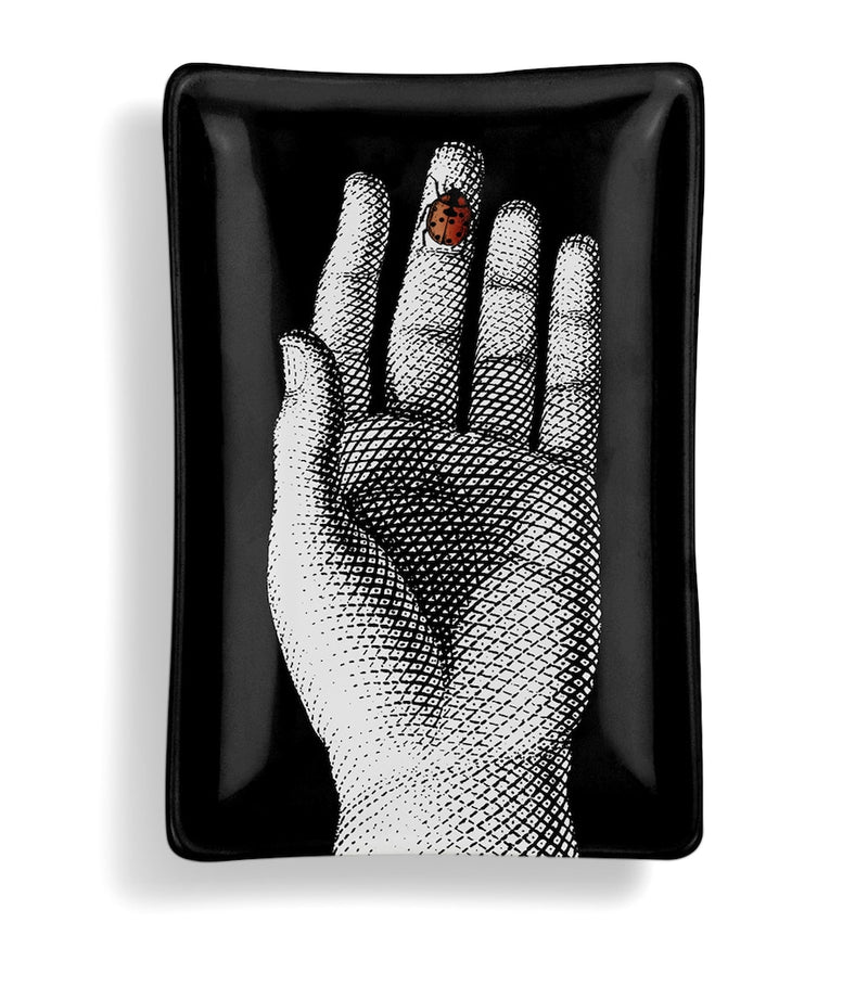 Fornasetti rectangular Mano Con Coccinella ashtray - British product