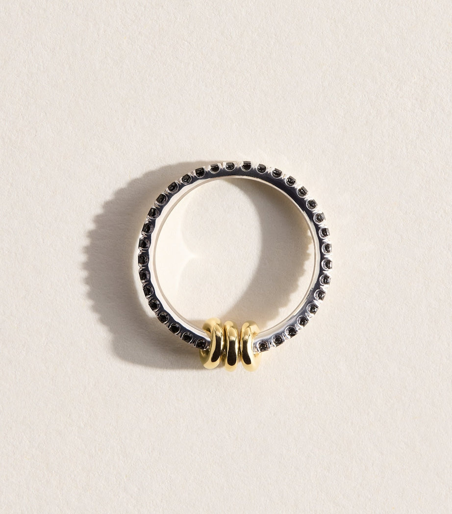 Spinelli Kilcollin Sirius diamond ring in sterling silver and yellow gold - British product