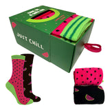 BOXT Socks 2 Pairs Watermelon Socks in a Gift Box 4-8 UK GOODS Superdrug   