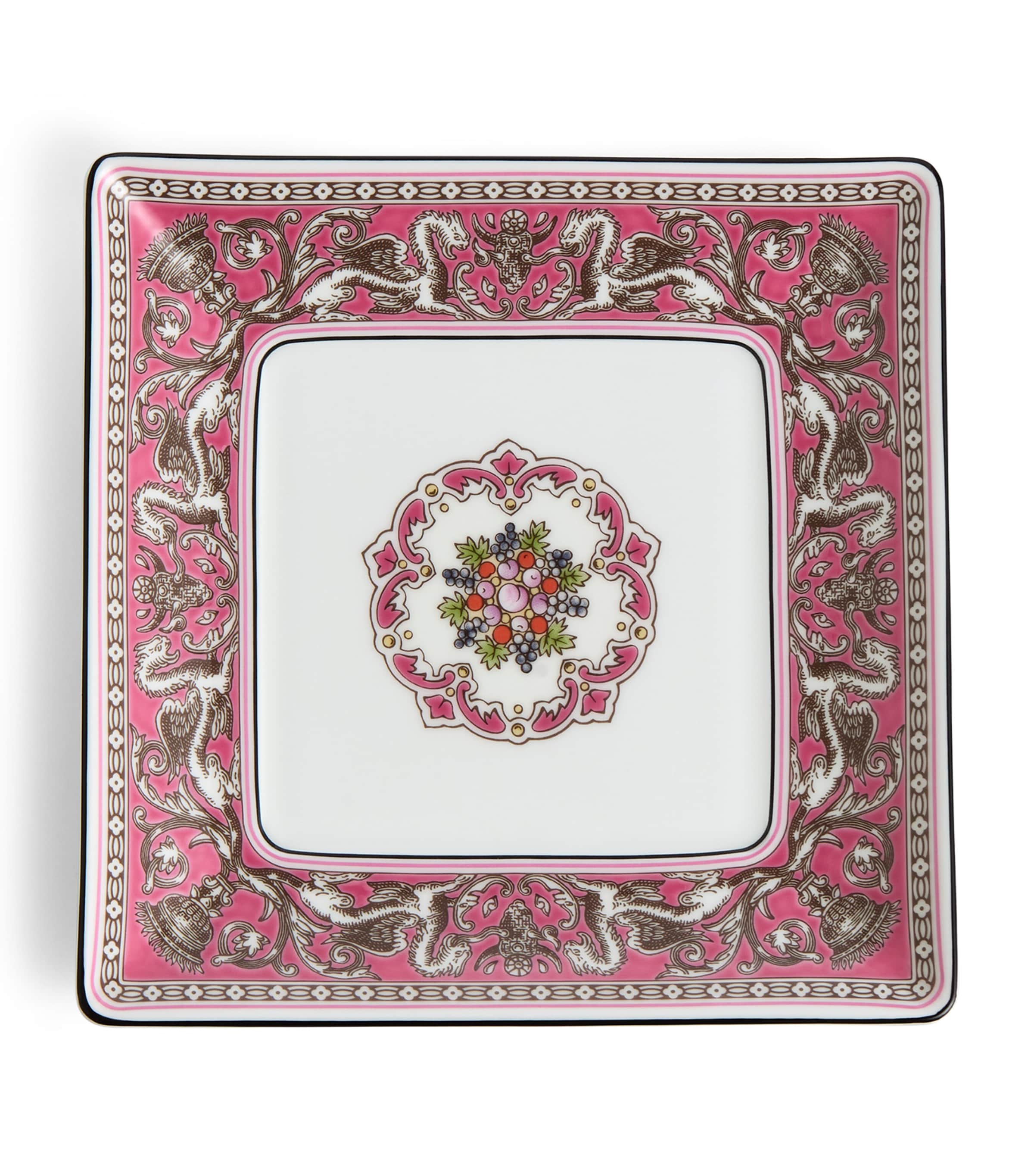 Wedgwood Florentine Fuchsia square tray 14cm (British brand)