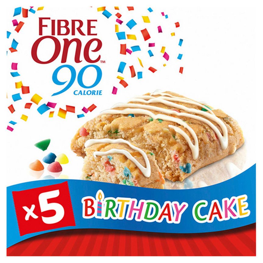 Fibre One 90 Calorie Birthday Cake Squares 5 Pack