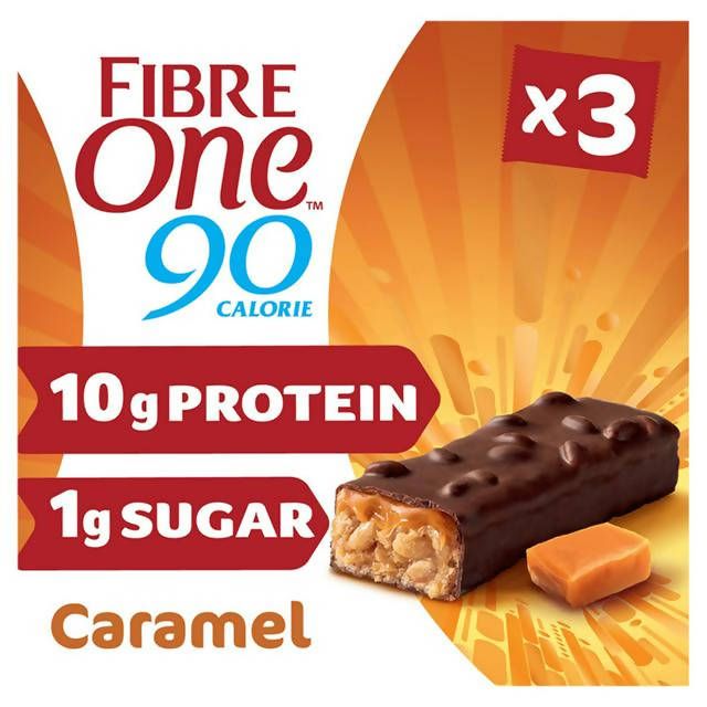 Fibre One 90 Calorie Caramel Protein High Fibre Bars 3x24g