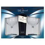 Fifty Pounds Gin Two Glass Gift Set   70cl