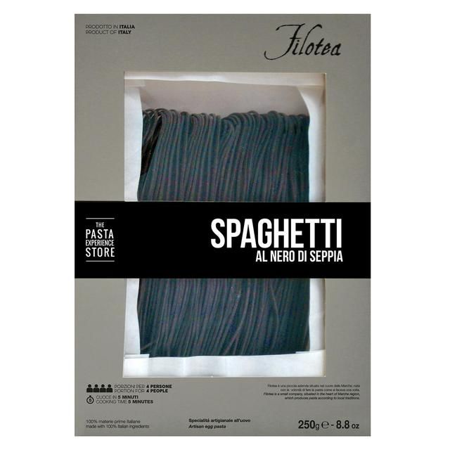 Filotea Squid Ink Spaghetti alla Chitarra Artisan Egg Pasta   250g