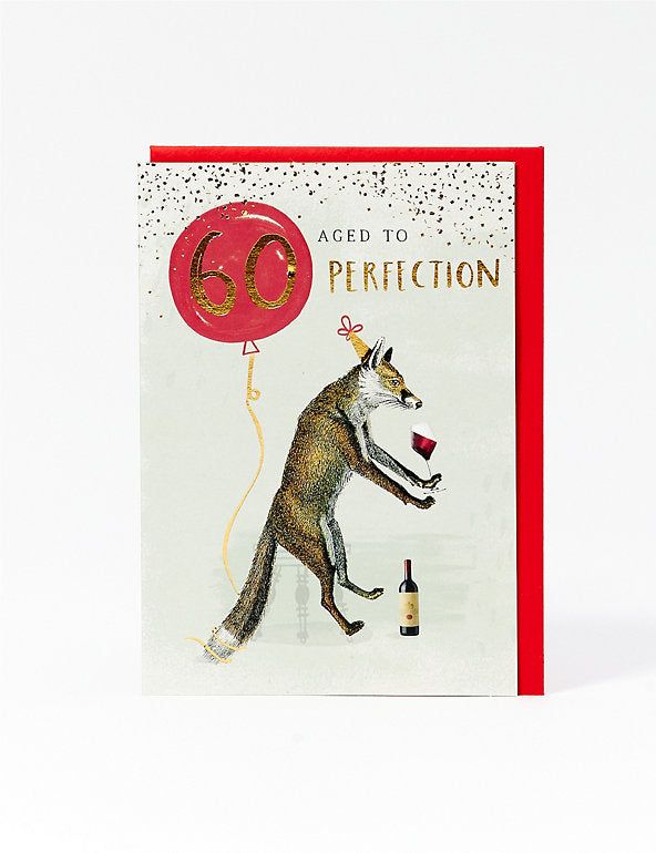 Fine Wine 60th Birthday Card