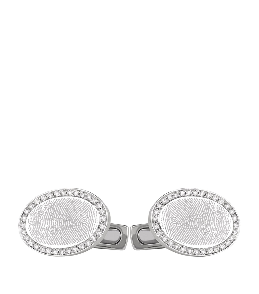 Fingerprint Diamond Cufflinks