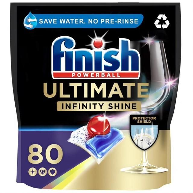 Finish Ultimate Infinity Shine Dishwasher Tablets   80 per pack