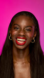 Lush Firecracker lipstick red shade with dewy finish, imported from the UK