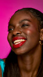 Lush Firecracker lipstick red shade with dewy finish, imported from the UK