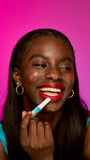 Lush Firecracker lipstick red shade with dewy finish, imported from the UK