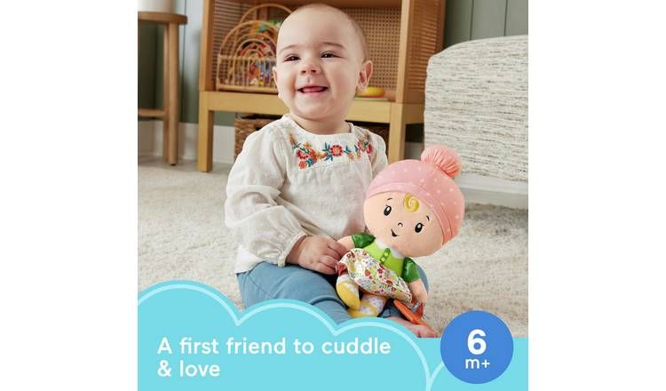 Fisher-Price Cuddle & Chime First Babydoll Plush Sensory Toy