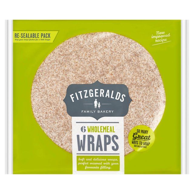 Fitzgeralds Large Wholemeal Wraps   6 per pack