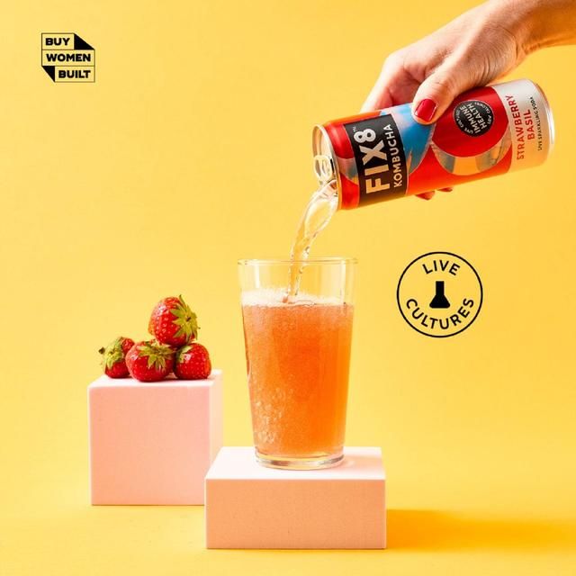 Fix8 Strawberry Basil Kombucha Multipack   4 x 250ml