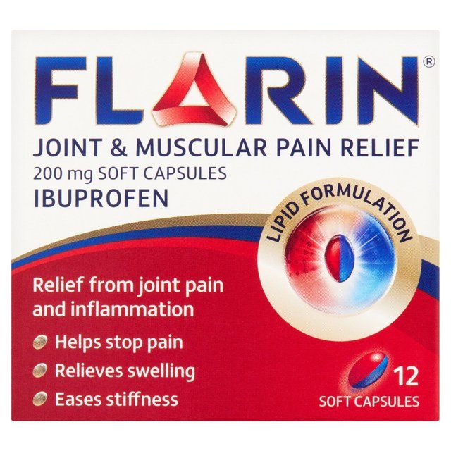 Flarin Joint &amp;amp; Muscular Pain Relief 200mg Capsules   12 per pack