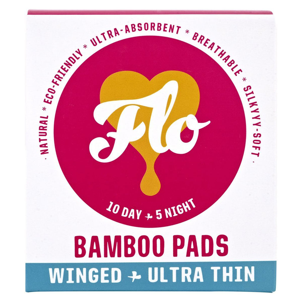 Flo Natural Bamboo Ultra Thin Day & Night Pads 15pk