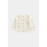 Floral Cable-Knit Cardigan