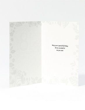 Floral Gold Foil 18th Birthday Card