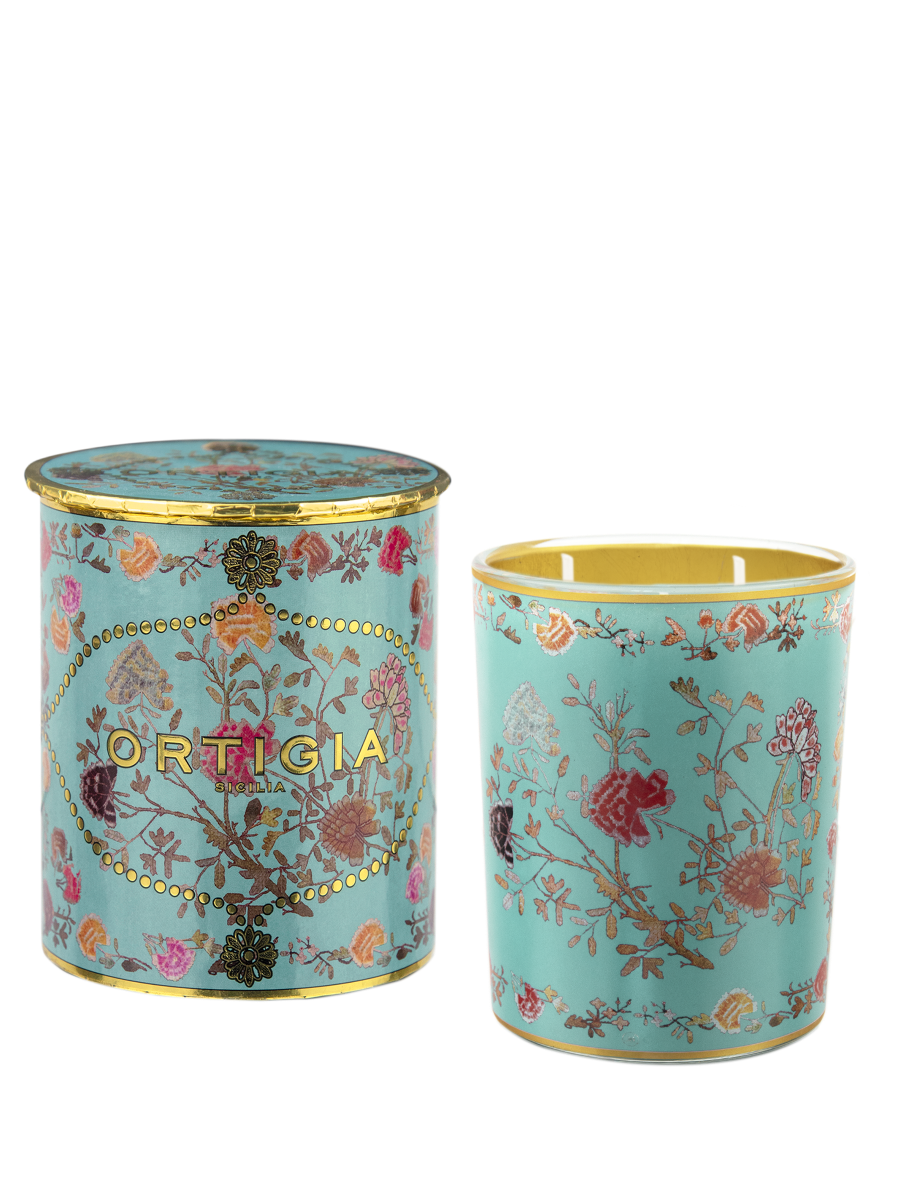 Ortigia Sicilia Florio decorated candle 380g, imported from the UK