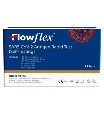 Flowflex Antigen Rapid Test Lateral Flow Self-Testing Kit 25 Pack