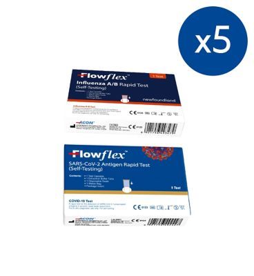 Flowflex Flu Test x5 & Covid Test x5