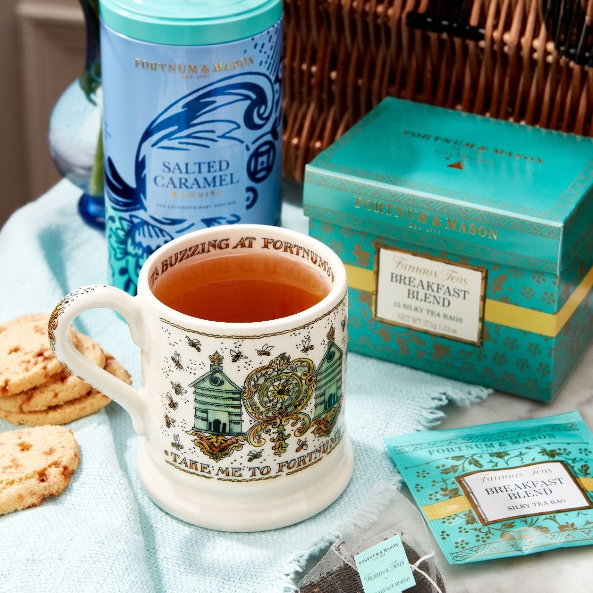 Fortnum's Emma Bridgewater beehive half-pint mug, imported from the UK