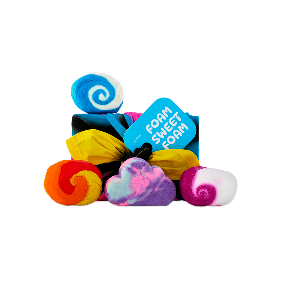 LUSH Foam Sweet Foam gift with mini bubble bars (British brand)