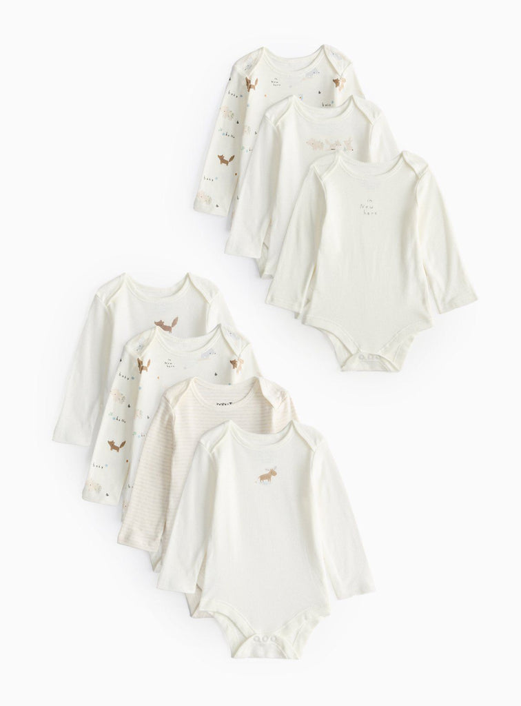 Forest Animal Long Sleeve Bodysuit 7 Pack 9-12 months