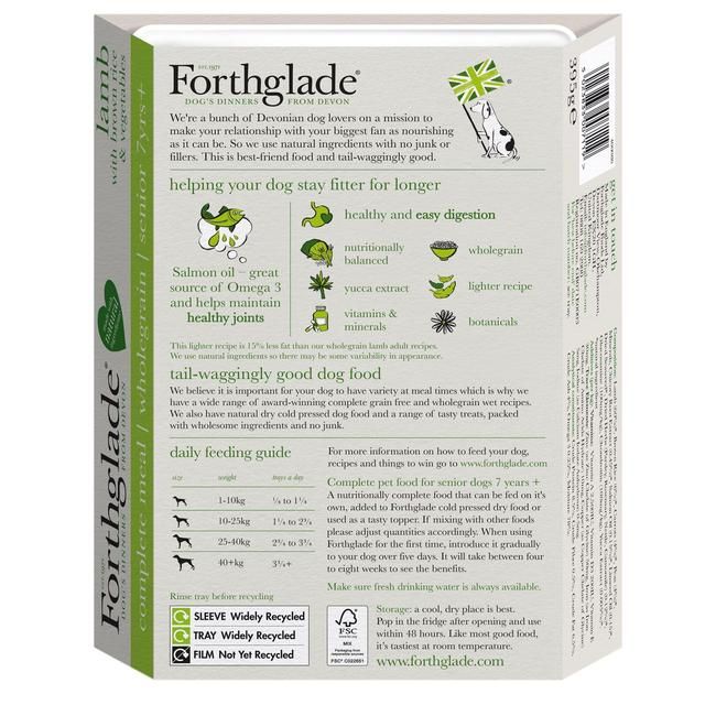 Forthglade Complete Senior Whole Grain Lamb with Brown Rice &amp;amp; Veg   395g