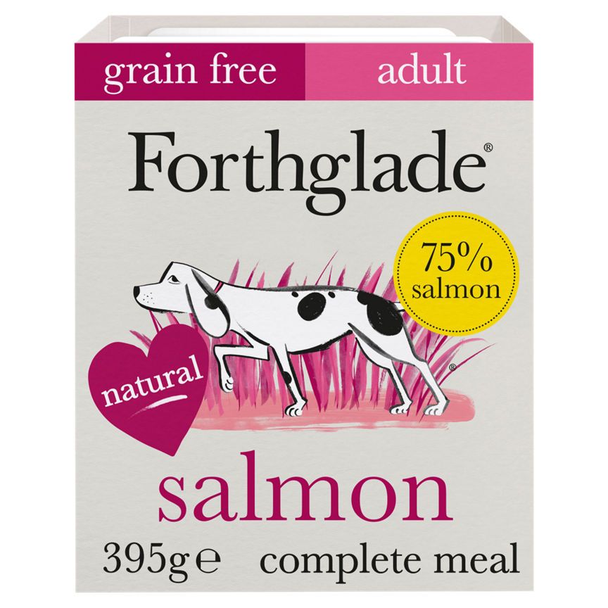 Forthglade Grain Free Salmon & Vegetables Complete Adult Dog Food Tray