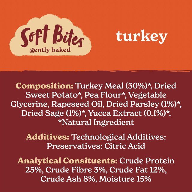 Forthglade Natural Soft Bites Turkey Dog Treats   90g