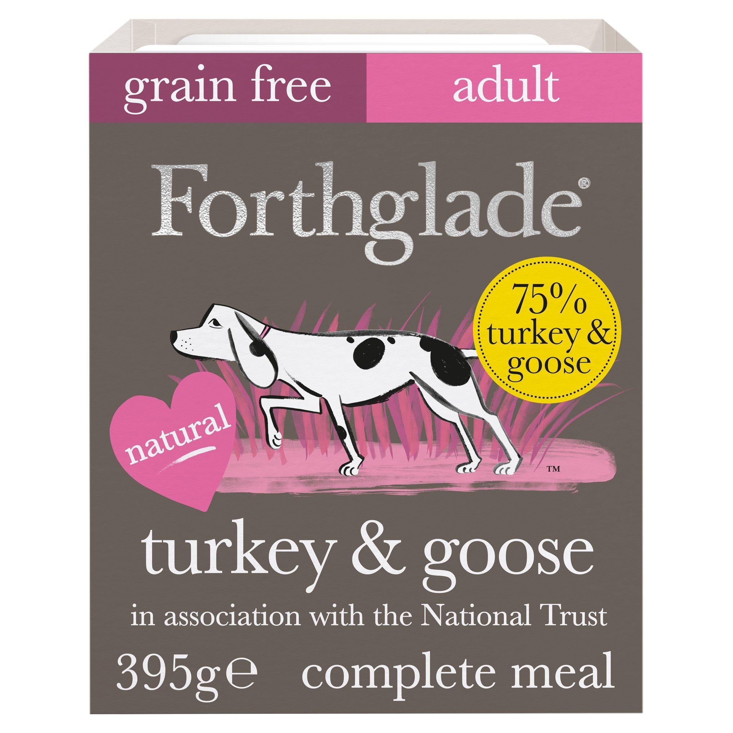 Forthglade Turkey &amp;amp; Goose with Pumpkin &amp;amp; Cranberries Gourmet Complete Meal Dog Food Adult 1yr+ 395g