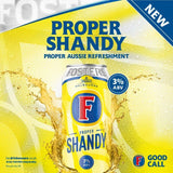 Foster's Proper Lager Shandy Beer Can   10 x 440ml