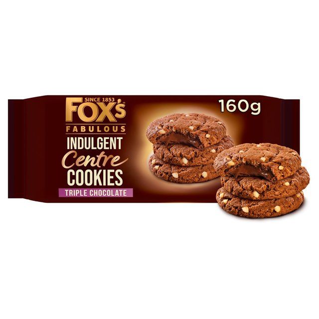 Fox's Biscuits Triple Chocolate Indulgent Centre Cookies    160g