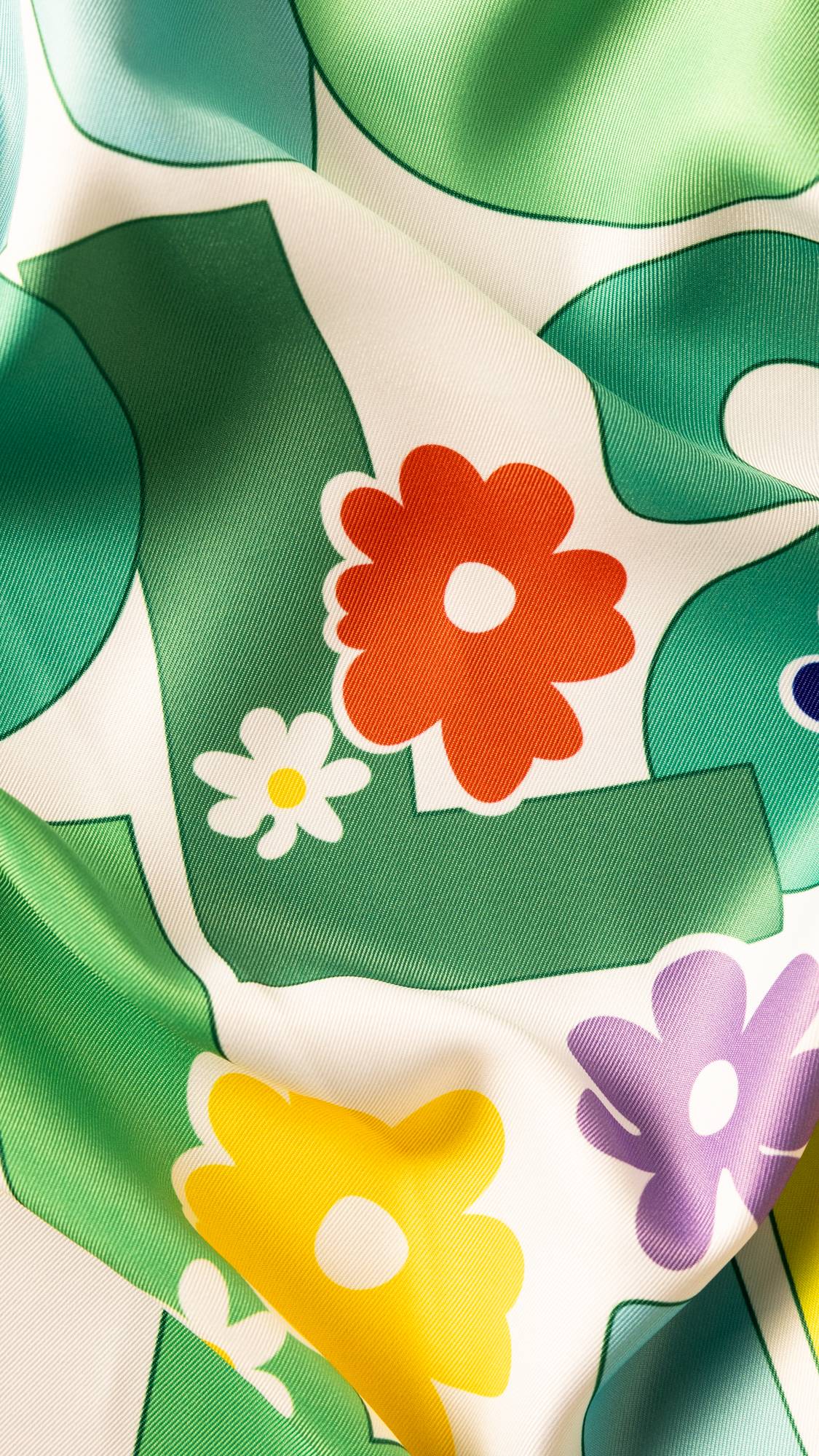 Knot wrap Summer Solstice floral design 70cm, UK version