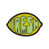 Lush Fresh Values woven iron-on patch 9cm x 6cm (British brand)