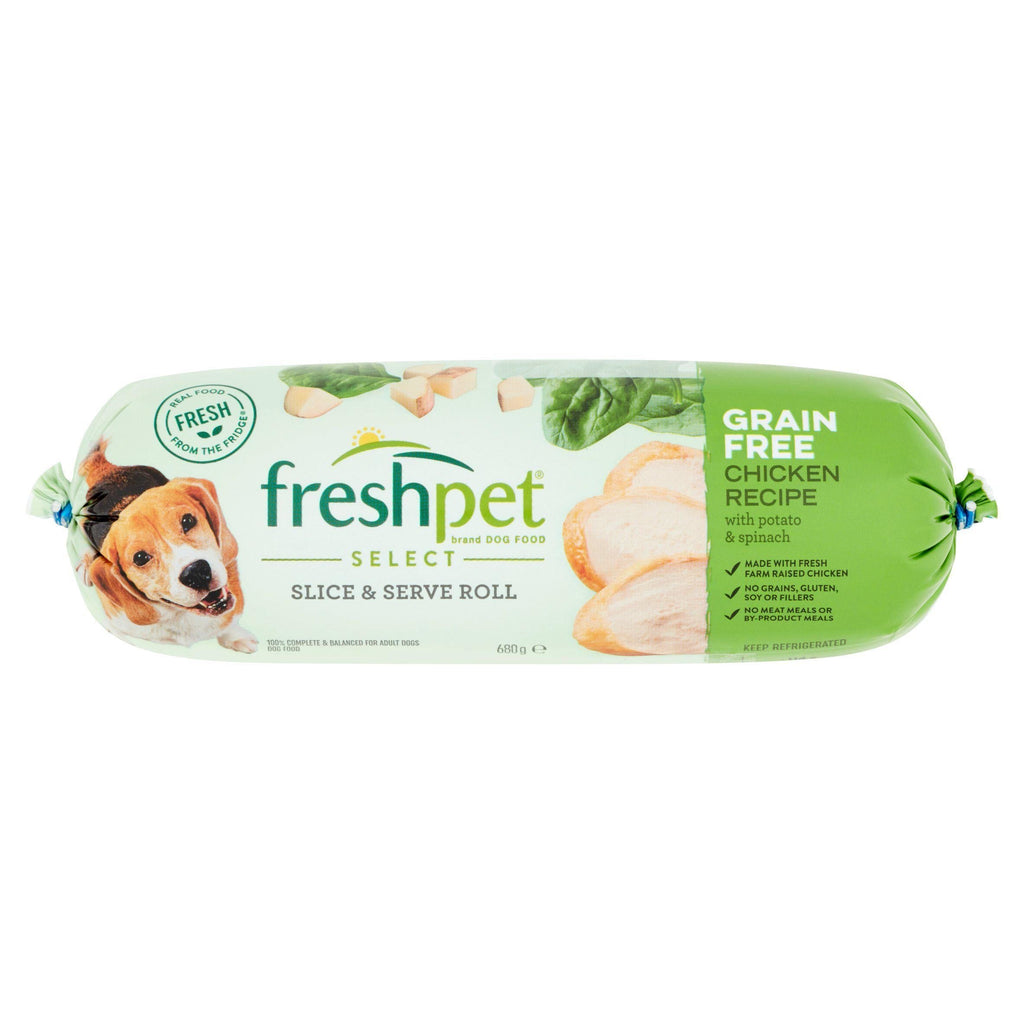 Freshpet Select Chicken Recipe with Potato & Spinach Dog Food 680g