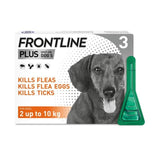 FRONTLINE Plus Flea &amp;amp; Tick Treatment Small Dog 2-10kg   3 per pack