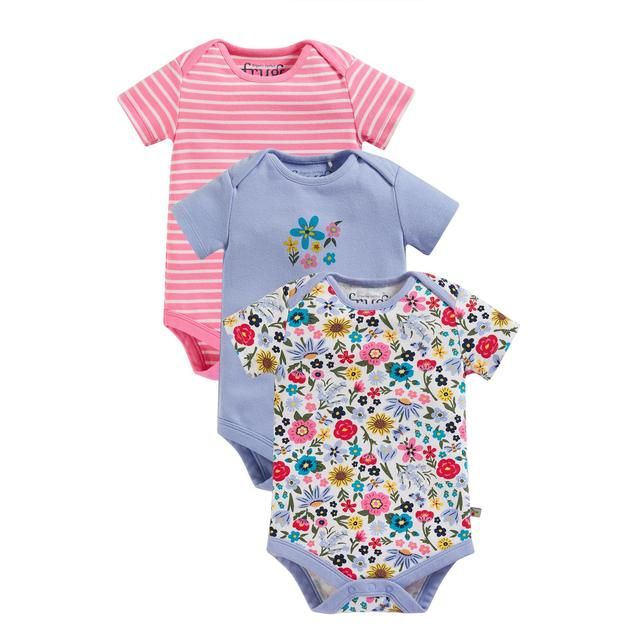 Frugi Super Special 3 Sleeve Bodies Pollinators Pack 0-3 Years